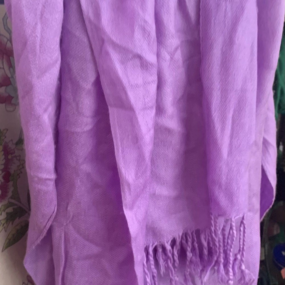 Lavender Fringe Scarf